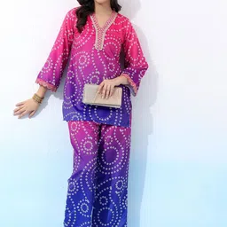 Bani Women Printed & Embroidered Tunic With Palazzo Co-Ords-picture-52