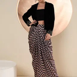 Antheaa Embellished Jacket & Skirt Co-Ords-41