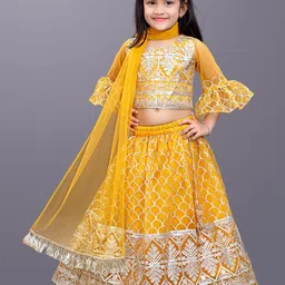 satyamfab Girls Floral Embroidered Gotta Patti Ready to Wear Lehenga & Choli With Dupatta-picture-34