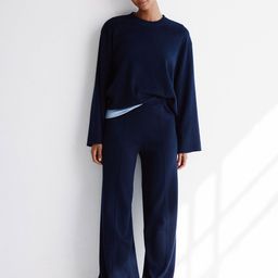 H&M Women Wide Leg Fine-Knit Trousers-picture-46