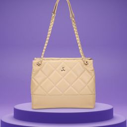 Mochi Geometric Printed Structured Handheld Bag With Quilted-picture-24