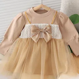 YK Girls Fit & Flare Bow Dress-38