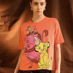 Kazo Printed Drop-Shoulder Sleeves Pure Cotton T-shirt-image-82