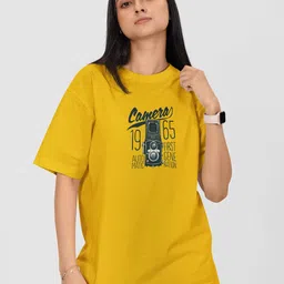 Moda Rapido Women Printed Drop-Shoulder Sleeves Pockets T-shirt-picture-46