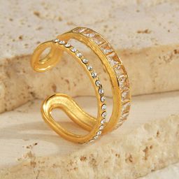 Just Lil Things Double Stone Studded Finger Ring-51