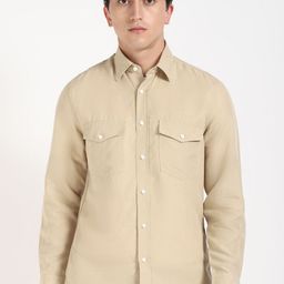 Tommy Hilfiger Men Spread Collar Solid Casual Shirt-image-40