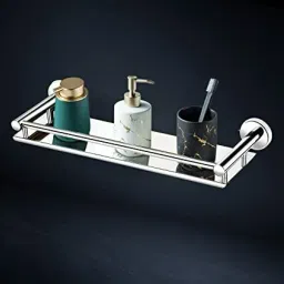 Conceal bathroom self Stainless Steel, Aluminium Bathroom Self (Pack of 1 ) Towel Holder-image-4