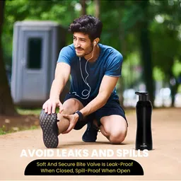 Speedex Grey & Black 2 Pieces Stainless Steel Water Bottle - 1000 ml Each-image-87