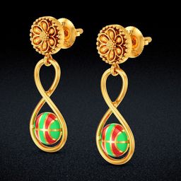 Joyalukkas Women Earrings Gold- 6.1 gms-picture-9