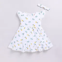 SNUGGLY MONKEY Print Flutter Sleeve Fit & Flare Dress-14