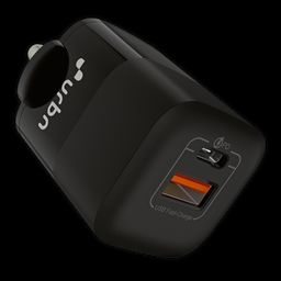urbn 33W Type A & Type C 2-Port Fast Charger (Adapter Only, Short Circuit Control, Black)-24