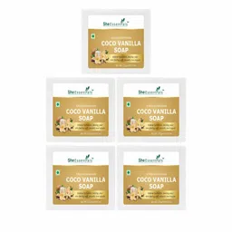 She Essentials Set Of 5 Natural Coco Vanilla Soap - 125 g Each-6