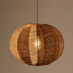 HABERE INDIA Brown Textured Ceiling Lamp-image-19