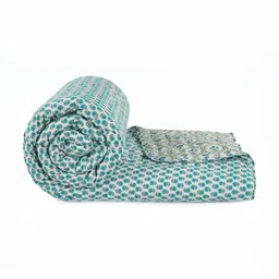 bsb home White & Blue AC Room 400 GSM Single Bed Quilt-image-24