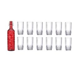 SOMIL Red Glass Airtight Can Bottle-image-26