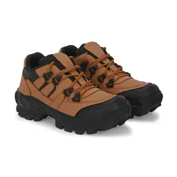 SHOE DAY Men Leather Trekking Shoes-27