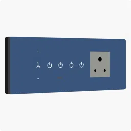 iotics Smart Touch Switch for 3 Light, 1 Fan, 1 Plug, Remote, Mobile App, Alexa, Google Smart Switch-88