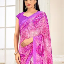 Anouk Rustic Pure Georgette Dabu Saree image 3