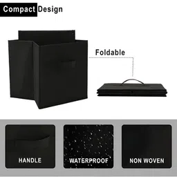 Aura Green Set of 6 Regular Square Foldable & Multipurpose Wardrobe Storage Box Organizer image 2