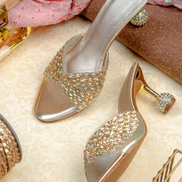 NR By Nidhi Rathi Women Embellished Party Slim Sandals-45