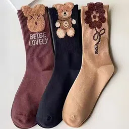 CrossKulture Women Pack Of 3 Assorted Above Ankle Length Socks-48