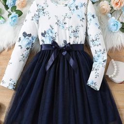 TIOR Blue Polyester Fit and Flare Dresses-image-41