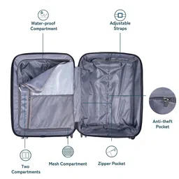 ZOUK Indus Lattice Red Amorah Trolley Bag image 4
