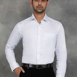 Greenfibre Men Spread Collar Micro Ditsy Printed Cotton Slim Fit Casual Shirt-image-64