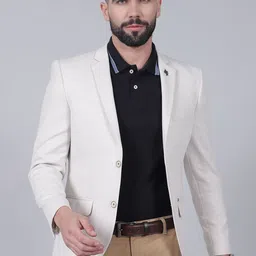 Cantabil Self Design Single Breasted Casual Blazer-image-84