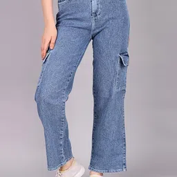 TYFFYN Women Classic Wide Leg High-Rise Stretchable Jeans-picture-39