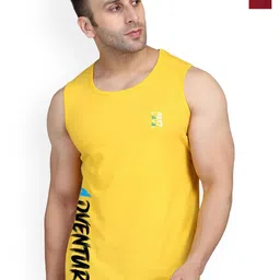 SLOWLORIS Men Pack Of 2 Printed Bio-Wash Combed Cotton Gym Vests-picture-10