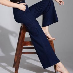 Life With Pockets Women Wide Leg High-Rise Stretchable Jeans-image-27