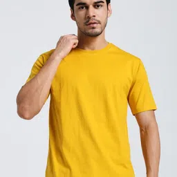 VOGAAN Solid Round Neck Regular Fit Cotton T-shirt-picture-33