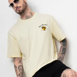 Genoa Men Printed Drop-Shoulder Sleeves T-shirt-picture-17