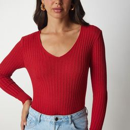 Happiness istanbul Women Solid Striped Tops-image-25