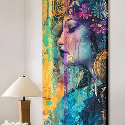 Art Street Blue & Yellow 1 Piece Canvas Other Wall Paintings-image-38