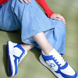 Shoetopia Women Blue & White Lace Up Casual Sneakers-picture-43