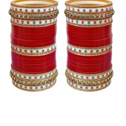 SEEMO Set Of 74 Stone-Studded Bangles-image-29