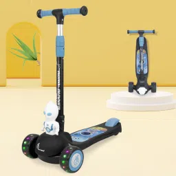 Road Runner Astro Kick Scooter | 3 Level Adjustable Height & PU LED Wheels Kids Scooter-11