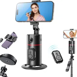 EVAAENTERPRISES 5kg Load Capacity P02 Gimbal with Auto Face Tracking A.I. Technology 2 Axis Gimbal for Mobile, Camera image 5