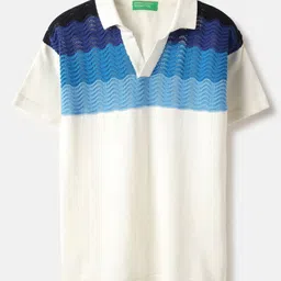 United Colors of Benetton Boys Self Design Polo Collar Regular Fit Cotton T-shirt-picture-11