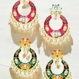Anouk Floral Chandbalis Earrings-16