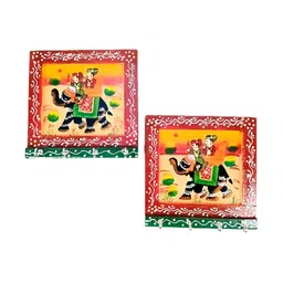 apka mart 2-Pcs Red & Green Printed 4-Hooks KeyHolder image 5