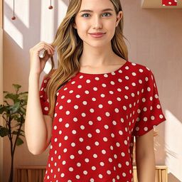 Unicus Apparel Women Pack of 2 Polka Dot Printed Studded Georgette Crop Top-image-4