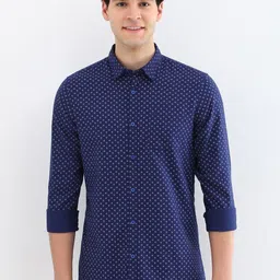 Allen Solly Men Custom Spread Collar Micro Ditsy Printed Cotton Casual Shirt-image-56
