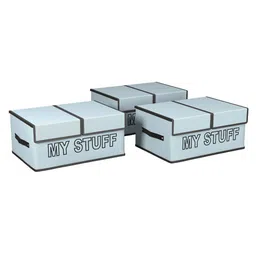 Kuber Industries Grey Set of 3 Regular Multi-Utility Organisers image 2
