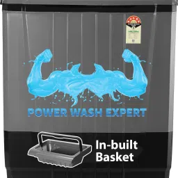 8 kg 5 star Hexafin Pulsator Inbuilt Basket 1450 RPM Semi Automatic Top Load Grey-16