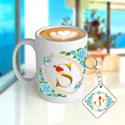 Letter S Alphabet, Ceramic Coffee Best Gift for Boy Friend Special Birthday Gift For Girlfriend, Sister, Wife, daughter (330 ml) Ceramic Coffee Mug-21