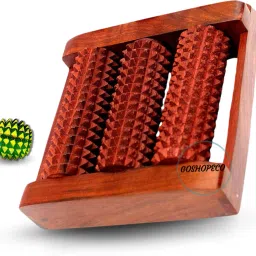 Wooden Feet Massager 3 Rollers with Ball Relief and Improved Blood Circulation-image-22