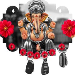 BEAUTIFULL DESIGNER GANESH KEY HOLDER Wood Key Holder-image-36